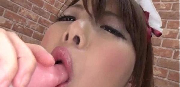  Reika Ichinose tries toys up her cramped pussy and mouth